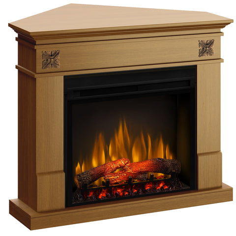 Semineu electric Lisabona Flower Drept/Colt Stejar cu focar electric 3D Dimplex Optiflame XHD28 si sunet