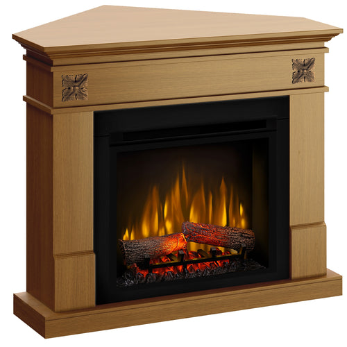 Semineu electric Lisabona Flower Drept/Colt Stejar cu focar electric 3D Dimplex Optiflame XHD23 si sunet