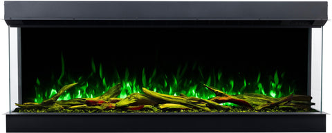 Semineu electric liniar 3D incorporabil AFLAMO SUPERB 3D 140, multicolor ,sunet incorporat, Smart APP + telecomanda