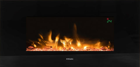 Semineu electric liniar DIMPLEX Toluca  Optiflame Negru cu sunet
