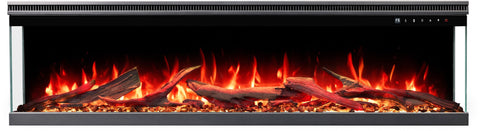 Semineu electric 3D Aflamo Unique PRO 140, Multicolor, sunet incorporat, Smart APP + telecomanda