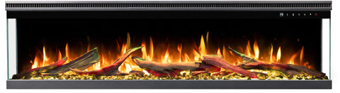 Semineu electric 3D Aflamo Unique PRO 160, Multicolor, sunet incorporat, Smart APP + telecomanda