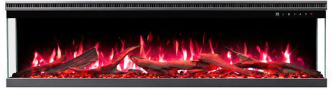 Semineu electric 3D Aflamo Unique PRO 120, Multicolor, sunet incorporat, Smart APP + telecomanda