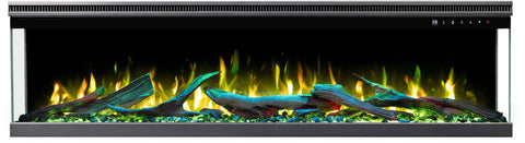 Semineu electric 3D Aflamo Unique PRO 120, Multicolor, sunet incorporat, Smart APP + telecomanda