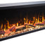 Semineu electric liniar 3D incorporabil AFLAMO Unique NH 080 Negru cu sunet