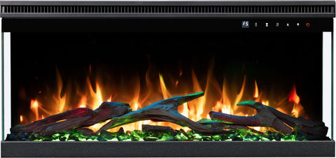 Semineu electric 3D Aflamo Unique PRO 80, Multicolor, sunet incorporat, Smart APP + telecomanda