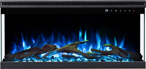 Semineu electric 3D Aflamo Unique PRO 80, Multicolor, sunet incorporat, Smart APP + telecomanda