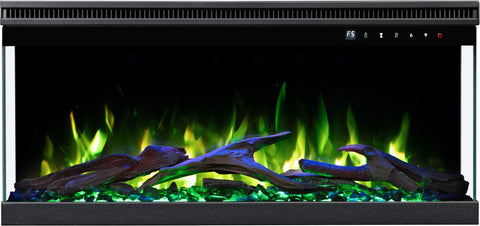 Semineu electric 3D Aflamo Unique PRO 80, Multicolor, sunet incorporat, Smart APP + telecomanda