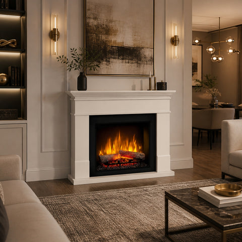 Semineu electric DIMPLEX Lisabona Vanilie cu focar electric 3D Optiflame XHD23 si sunet