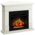 Semineu ECOFLAME PRO - Lisabona colt vanilla, flacara 3D de 23 inci cu teme de culoare, incalzire infrared si sunet