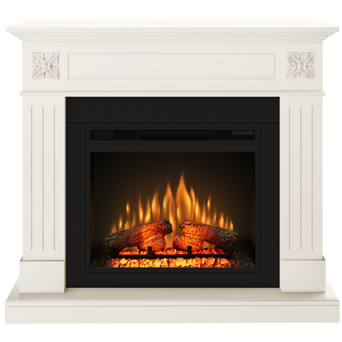 Semineu London 110.30.95 vanilie + focar ECOFLAME 23", incalzire infrared, teme de culoare, flacara 3D si sunet