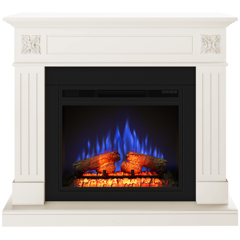 Semineu London 110.30.95 vanilie + focar ECOFLAME 23", incalzire infrared, teme de culoare, flacara 3D si sunet