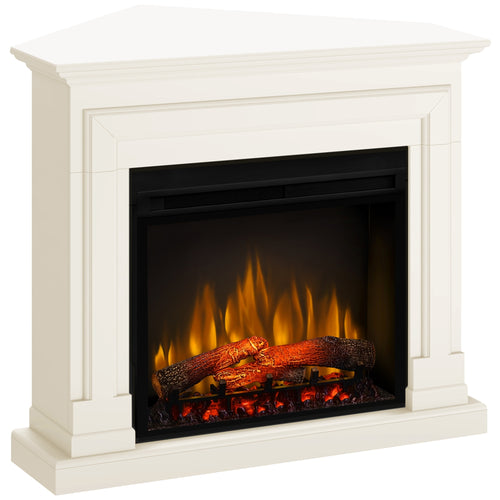 Semineu electric DIMPLEX Barcelona Drept/Colt Vanilie cu focar electric 3D Optiflame XHD28 si sunet