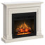Semineu electric ECOFLAME PRO - Barcelona vanilla antique, flacara 3D de 23 inci cu teme de culoare, incalzire infrared si sunet