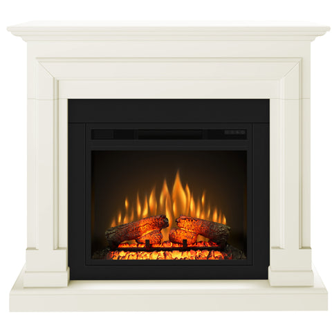 Semineu electric ECOFLAME PRO - Barcelona vanilla, flacara 3D de 23 inci cu teme de culoare, incalzire infrared si sunet