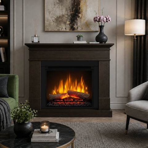 Semineu electric DIMPLEX Lisabona Wenge cu focar electric 3D Optiflame XHD23 si sunet