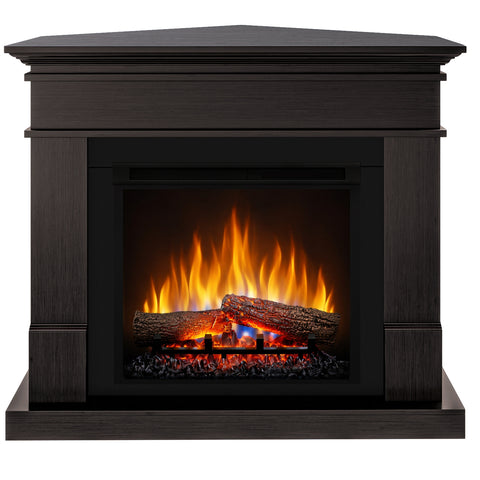 Semineu electric DIMPLEX Lisabona wenge colt SLIM LINE cu focar electric 3D Optiflame XHD23 si sunet