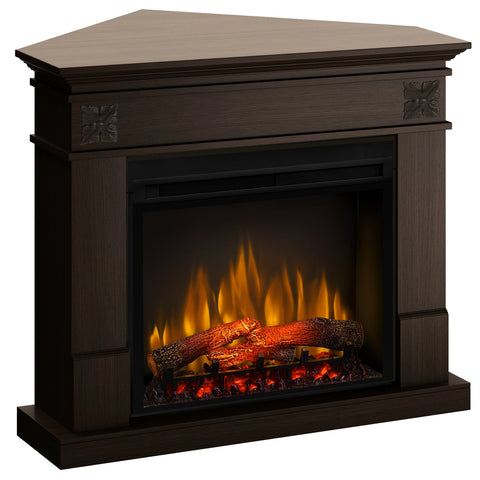Semineu electric Lisabona Flower Drept/Colt Wenge cu focar electric 3D Dimplex Optiflame XHD28 si sunet