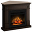 Semineu electric ECOFLAME PRO - Lisabona Flower colt wenge, flacara 3D de 23 inci cu teme de culoare, incalzire infrared si sunet