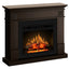 Semineu electric ECOFLAME PRO - Lisabona Flower wenge, flacara 3D de 23 inci cu teme de culoare, incalzire infrared si sunet