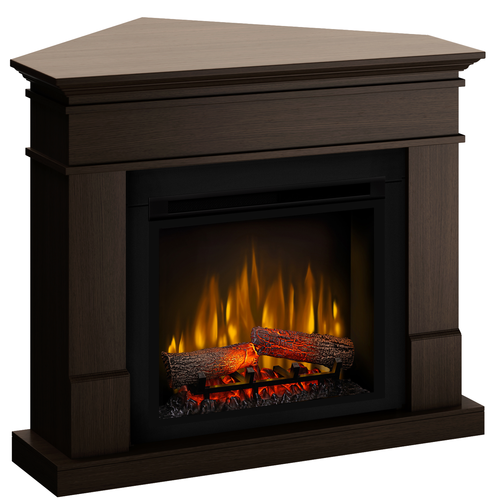 Semineu electric Lisabona wenge colt SLIM LINE cu focar electric 3D Dimplex Optiflame XHD23 si sunet