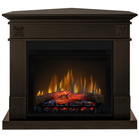 Semineu electric Lisabona Flower Drept/Colt Wenge cu focar electric 3D Dimplex Optiflame XHD28 si sunet