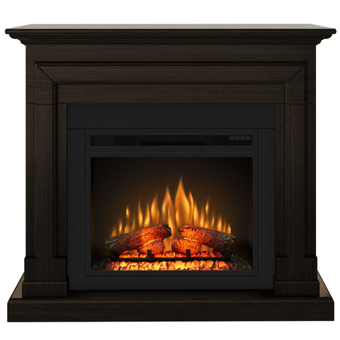 Semineu electric ECOFLAME PRO - Barcelona wenge, flacara 3D de 23 inci cu teme de culoare, incalzire infrared si sunet