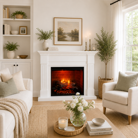 Semineu electric DIMPLEX Essex Alb cu focar electric 3D Revillusion FDX-REV30 si sunet