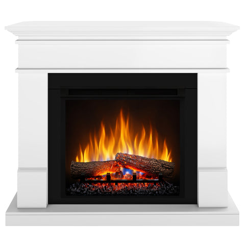 Semineu electric DIMPLEX Lisabona Alb cu focar electric 3D Optiflame XHD23 si sunet