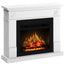Semineu electric ECOFLAME PRO - Lisabona Flower white, flacara 3D de 23 inci cu teme de culoare, incalzire infrared si sunet