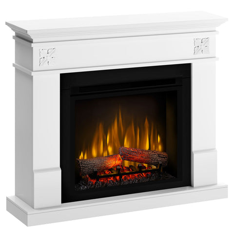 Semineu electric Lisabona Flower Alb cu focar electric 3D Dimplex Optiflame XHD23 si sunet