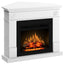 Semineu electric ECOFLAME PRO - Lisabona Flower colt white, flacara 3D de 23 inci cu teme de culoare, incalzire infrared si sunet