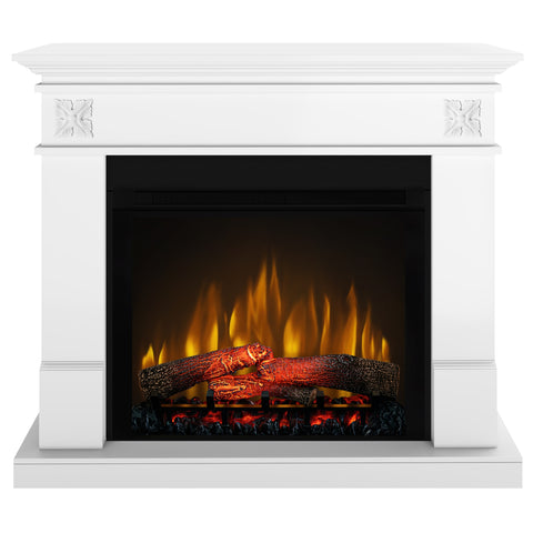 Semineu electric Lisabona Flower Alb cu focar electric 3D Dimplex Optiflame XHD28 si sunet