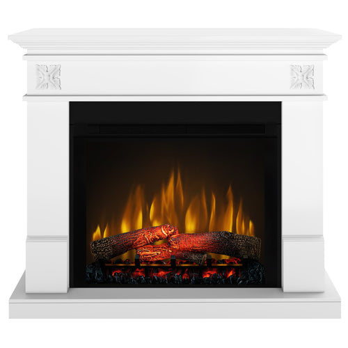 Semineu electric DIMPLEX Lisabona Flower Alb cu focar electric 3D Optiflame XHD28 si sunet